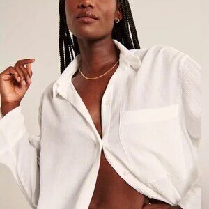 Abercrombie & Fitch White Button Down Shirt